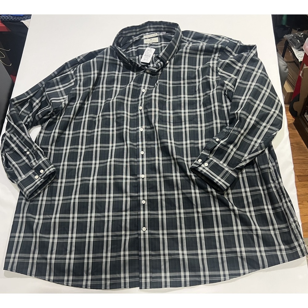 Oak Hill Shirt Mens 5XLT Green Plaid NWT Big & Tall Casual